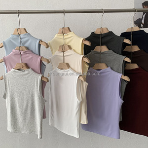 Best Quality Casual Versatile Crew Neck Sleeveless <b>Slim</b> Fit Pullover Regular Tank Tops Breathable Anti-Pilling 100% Polyester - Product Image 1
