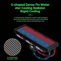 Refroidisseur d'eau pour processeur tout-en-un 360 mm pour jeux, débit d'air 71 CFM, compatible avec les sockets LGA1700 et AM5