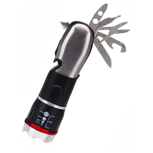 All-in-One Tactical Torch for Emergency Camping Light Tool Glass Breaker Seat Belt Cutter for Cars Flashlight Promotional Item