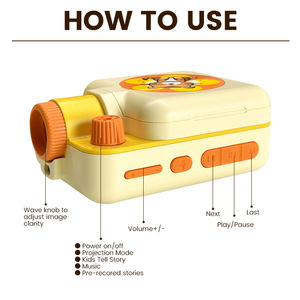 Proyector de <span class=keywords><strong>linterna</strong></span> de historia para dormir de bebé personalizado, máquina de historia multifuncional, lámpara de proyector, antorcha de libro de cuentos para niños - Product Image 4