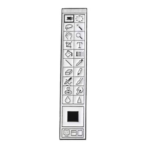 En gros, épingles en émail en métal sur le thème des souvenirs d'enfance, broches classiques à l'effigie de la barre d'outils Photoshop, épingles de revers, épingles Meme de designer, unisexe, pour artistes et designers - Product Image 1