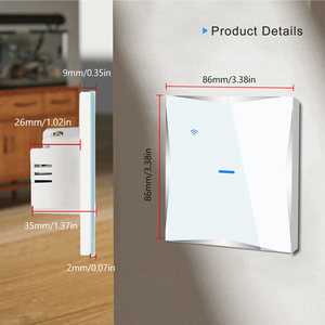 Interruptor de Luz Táctil Inteligente WiFi Retro LangYeao, Estándar EU/UK, 1/2/3/4 Canales, 10A, Cristal Templado, <span class=keywords><strong>Compatible</strong></span> <span class=keywords><strong>con</strong></span> Apple HomeKit y Siri - Product Image 6