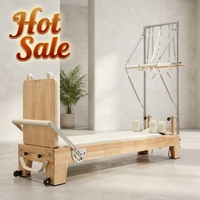 Machine de Pilates Reformer de qualité professionnelle, lit en bois massif, équipement de fitness et de yoga haut de gamme, kit de Pilates Reformer pour la maison