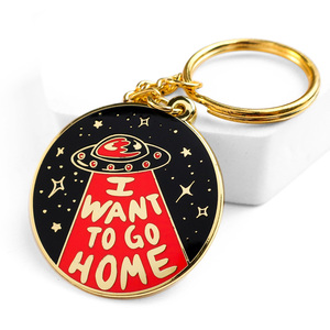 Wholesale <strong>Designer</strong> Diy <strong>Key</strong> <strong>Chain</strong> Custom logo <strong>Key</strong> Ring Metal Enamel Personalized Keychains Souvenir Gift - Product Image 2