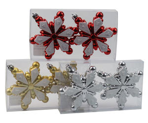 2PCS 9.5*2.3*9.5CM Ornements <span class=keywords><strong>de</strong></span> <span class=keywords><strong>Noël</strong></span> <span class=keywords><strong>Flocon</strong></span> <span class=keywords><strong>de</strong></span> neige Ornements <span class=keywords><strong>de</strong></span> sapin <span class=keywords><strong>de</strong></span> <span class=keywords><strong>Noël</strong></span> Pendentif Décoration <span class=keywords><strong>de</strong></span> maison suspendue - Product Image 5