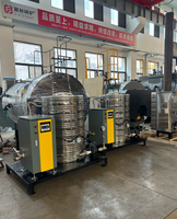 Chaudière à eau chaude électrique verticale de 100 kW sur skid pour hôtels, avec accessoires complets et pompes de circulation 1+1 (sur charge et de secours)