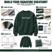 Sweat-shirt à col rond pour enfants avec logo personnalisé en impression en relief 340GSM, streetwear unisexe surdimensionné, OEM, faible MOQ