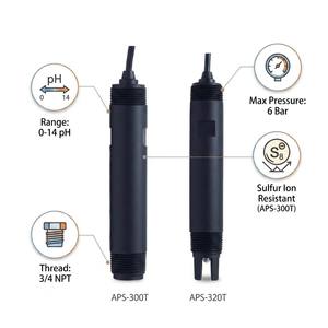 เซ็นเซอร์วัดค่า pH อุตสาหกรรม APS 300T APS 320T ช่วงวัด 0-14 pH สำหรับกระบวนการกำจัดกำมะถันและกระบวนการชุบโลหะ 6 บาร์ - Product Image 3