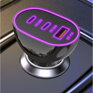 Dual Pd 30w Qc4.0 Super Fast Car Charger 85w 3 Ports Led Cigarette Lighter <b>Adapter</b> for Mobile Phone - Product Image 6
