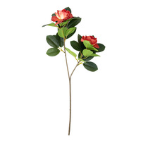 Bouquet de fleurs artificielles Hibiscus Rose style français pour meuble TV, vitrine, décoration intérieure, cadeau festif