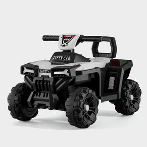 Quad à pédales 4x4 en plastique alimenté par batterie 6V pour enfants avec musique et lumières LED - Product Image 6