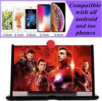 Jouets de voyage pour l'intérieur et l'extérieur, loupe d'écran de téléphone 3D de 10/12/14/18/20 pouces, support de téléphone pliable avec amplificateur d'écran pour la vidéo