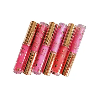 Set Low MOQ Private Logo Kostenlose Probe Jelly Crystal 6 Farben Wasserdicht Glossy Glitter Lip gloss