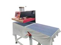 Presse à chaud pneumatique double station 70*90 cm pour grandes plaques, usage intensif