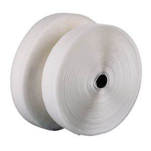 Vente en gros de bandes auto-adhésives tissées imperméables pour machine à coudre, attaches à crochets et boucles, accessoires vestimentaires, blanc, support OEM - Product Image 3