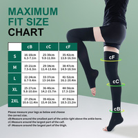Collants de compression médicale pour femmes et hommes, opaques, à bout fermé, 20-30 mmHg, soutien gradué, doux, mi-cuisses, pour varices