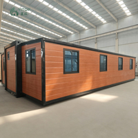 Importateur de maisons préfabriquées en Chine, maison préfabriquée extensible de 40 pieds, hôtel, camping, bureau, mini-maison, maison à 3 chambres