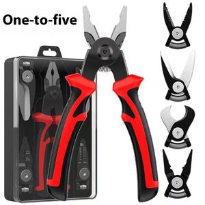 Most Popular Professional 5-in-1 <b>Hand</b>-Powered Pliers Wire Strippers <b>Tool</b> <b>Set</b> OEM Customizable Industrial Use Hard Case - Product Image 3