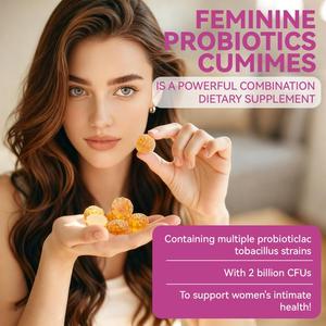 Gomitas Probióticas para Mujeres de Marca Privada con Extracto de Olmo Resbaladizo, Gomitas para el Bienestar Femenino con Equilibrio del pH, Suplemento Dietético - Product Image 2