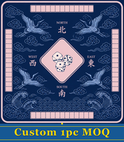 Tapis de table de mahjong portable, antidérapant, silencieux, facile à nettoyer, résistant à la saleté, séchage rapide, pliable, pour jeux de cartes