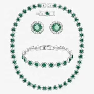 Collier Bracelet Boucles d'oreilles Parure originale Luxe et charme Femme Oeil magique Cadeau Bande Logo - Product Image 4