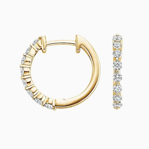 Conjunto de Pendientes de Diamantes Cultivados en Laboratorio para Mujer, Acabado en Metal Fino Chapado en Rodio, Detalles de Piedras Brillantes, Estilo Moderno y Elegante para el Guardarropa - Product Image 6
