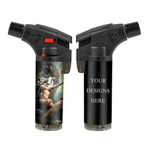 Vente en gros de briquets torche inclinés portables personnalisés puissants en plastique jetable coupe-vent pour cigarettes à des prix abordables - Product Image 5