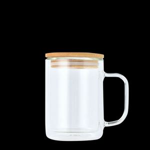 Verre à bière en forme de canette de 15 oz pour sublimation, gobelets givrés, tasses à boire, mug, bouteille d'eau à double paroi de 15 oz avec poignée et couvercle - Product Image 1