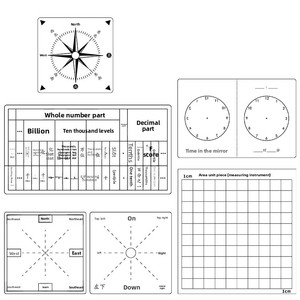 Strumenti didattici per la direzione e la posizione, strumenti didattici trasparenti per la direzione e la posizione, matematica per la scuola primaria (classi di prima e seconda elementare) - Product Image 5