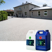 Vente en gros de résine époxy en cristal clair pour les pierres de galets liés à l'agrégat de gravier revêtement de sol extérieur mastic adhésif
