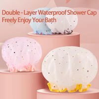 Luxe Écologique Réutilisable Bonnet De Douche Douche Étanche Femmes Bonnet De Bain Fille Conception Jetable Douche Bain Donuts pour Cheveux