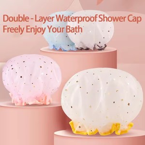 Gorro <span class=keywords><strong>de</strong></span> ducha reutilizable ecológico <span class=keywords><strong>de</strong></span> lujo, gorro <span class=keywords><strong>de</strong></span> <span class=keywords><strong>baño</strong></span> impermeable para mujer, diseño <span class=keywords><strong>de</strong></span> niña, donas <span class=keywords><strong>de</strong></span> <span class=keywords><strong>baño</strong></span> <span class=keywords><strong>de</strong></span> ducha desechables para el cabello - Product Image 6