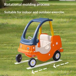 Voiture jouet coulissante en plastique, design Château de la Princesse du Feu, mini-voiture à quatre roues à assistance électrique pour bébés de 0 à 3 ans - Product Image 1