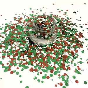 Vente en gros PET de cosmétiques grosses paillettes pour ongles artisanat de l'art chaussures et sac en verre décoration de Noël paillettes Commande minimum 1kg - Product Image 5