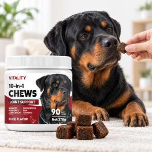 Friandises à mâcher pour chiens, articulations et hanches, saveur canard, avec chondroïtine, MSM et curcuma, pour soutenir la mobilité, marque privée, OEM, ODM, formule personnalisée - Product Image 1