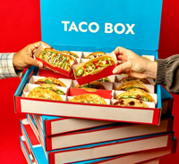 Boîte à tacos personnalisée grande taille, à emporter, en carton ondulé, support alimentaire jetable, boîte BBQ