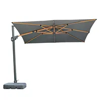 10x10 футов наружный офсетный зонт для патио консольный садовый зонтик с наклоном уличная мебель роскошный садовый зонтик