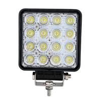 12V 24V 48w super lumineux carré camion d'urgence tout-terrain voiture montage latéral petite lumière de travail led