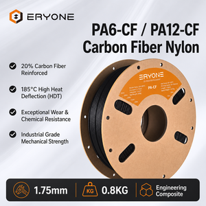 Filament d'impression 3D en nylon carbone ERYONE PA6-CF PA12-CF 1,75 mm 0,8 kg haute température pour FDM PA-CF PA-CF - Product Image 4