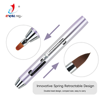 Nouvel arrivage Pinceaux à ongles rétractables à double tête Brosse à ongles multifonctionnelle avec logo personnalisé Brosse à ongles design interchangeable