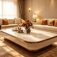 Table basse moderne et durable, style luxe léger, en microlite de haute qualité, créative, en marbre, pour salon