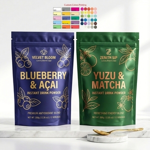 Bolsa de Mylar Personalizada <span class=keywords><strong>con</strong></span> Cierre Reutilizable para Café, Impresa en Grabado Premium, para Empacar 50g, 100g, 250g de Matcha en Polvo - Product Image 1