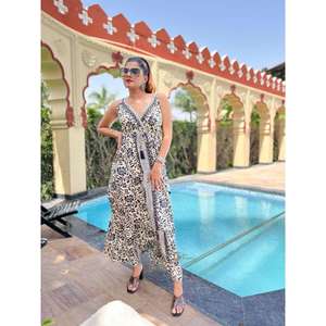 Vestido Sexy sin mangas con estampado Floral para mujer, ropa larga sin espalda para fiesta y vacaciones, ropa fabricada, verano 2024 - Product Image 3