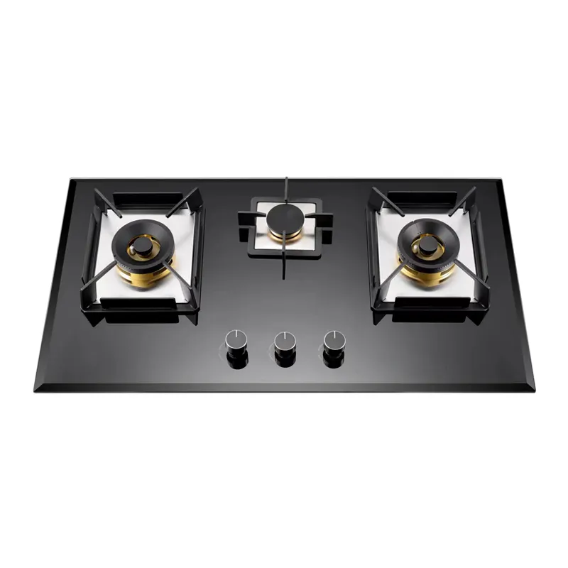 In-Smart household three head gas stove in kitchen high power performance burner cooktop customizable desktop factory quality