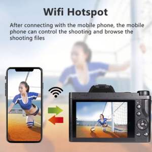 Cámaras 4k para Fotografía, Cámara Instantánea sin Espejo para Niños, Gran Angular de 180°, Electrónica Digital, Estabilización de Imagen, 3.7 Pulgadas, Automática - Product Image 2