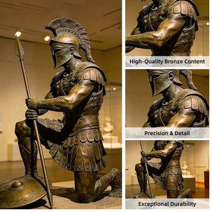 Statues et sculptures en bronze grandeur nature de <span class=keywords><strong>Rome</strong></span>, Troie, Sparte, en bronze naturel de haute qualité, pour parcs historiques extérieurs, décorations artisanales en métal - Product Image 6
