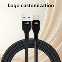 Câble de données USB vers Type-C tressé en nylon de haute qualité, respectueux de l'environnement, avec charge rapide, 1 mètre, sans coque, pour utilisation avec appareil photo