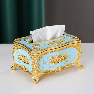 Qian Hu Luxe Bloemenontwerp Papieren Tissues Dooshoes Europese Huisdecoratie Voor Autotafel Servet Houder - Product Image 3