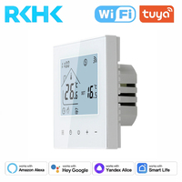 Termostato Inteligente WiFi Tuya con Control de Temperatura Digital LCD para Calefacción del Hogar, Caldera, Piso, Compatible con Alexa, Google y Smart Life