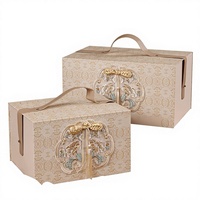 Boîte à dragées de mariage de style chinois JUXINDA, coffret cadeau de fiançailles, boîte d'emballage alimentaire rigide faite à la main, design à fentes, papier spécial